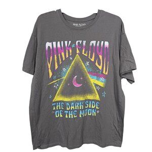 Pink Floyd T Shirt Unisex Large Gray Graphic Band Tee Short Sleeve Pyramid